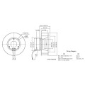 225X225X135mm Ec Brushless Motor Energy Saving Ec Fan 225135